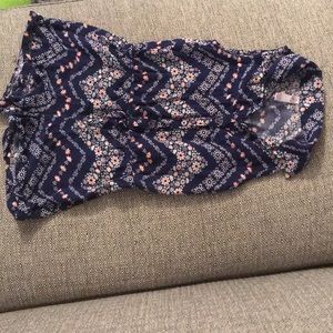 Girls flower summer romper